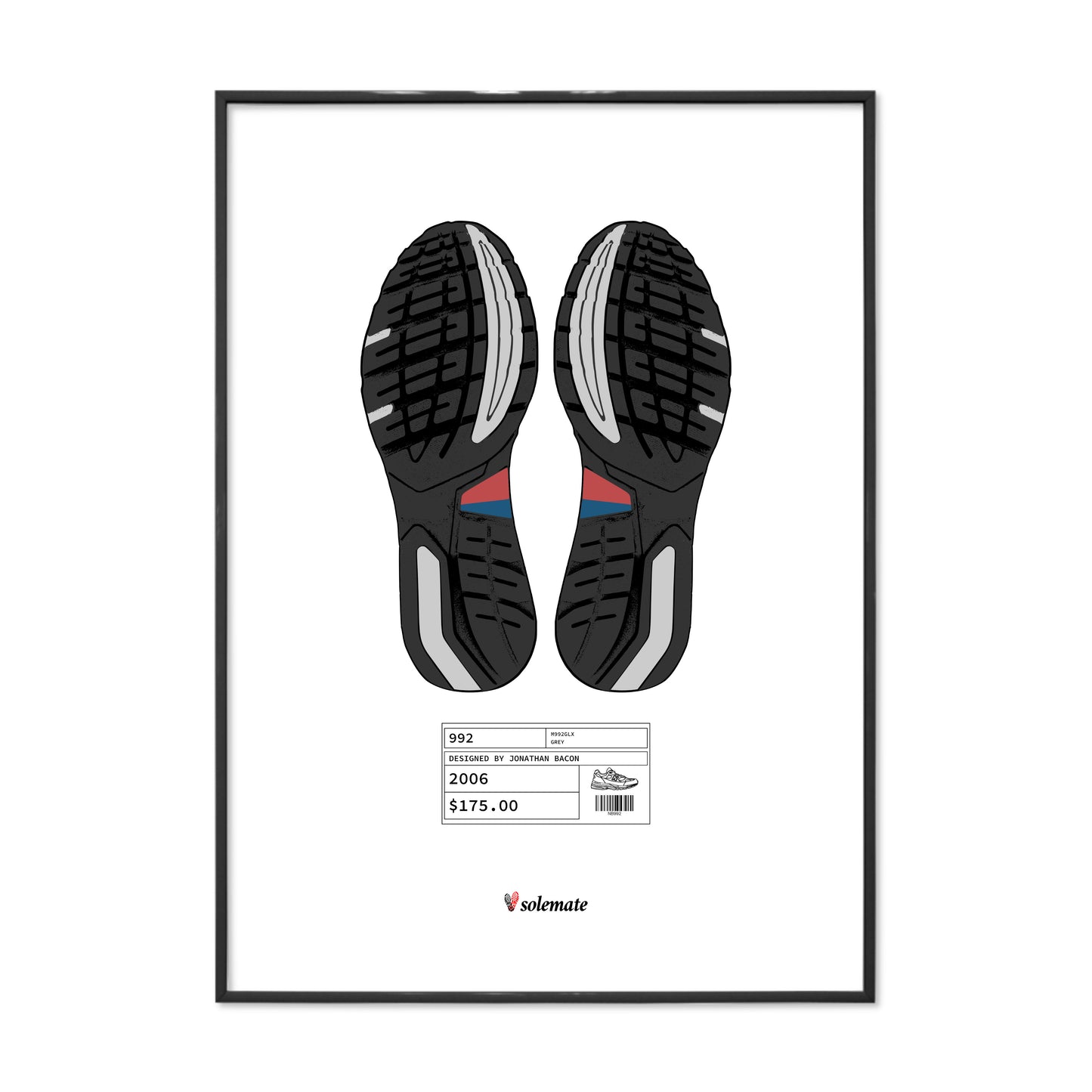 992 Footprints Print