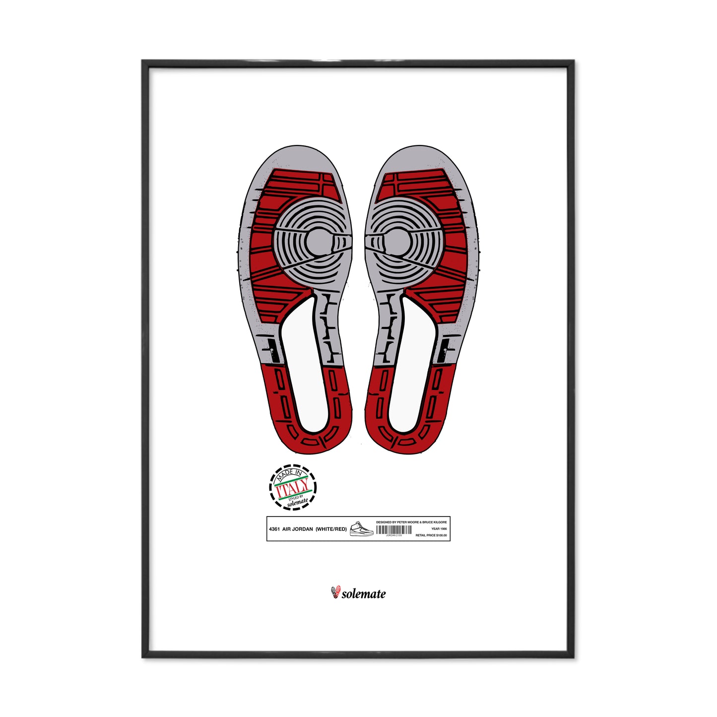 AJ2 Footprints Print