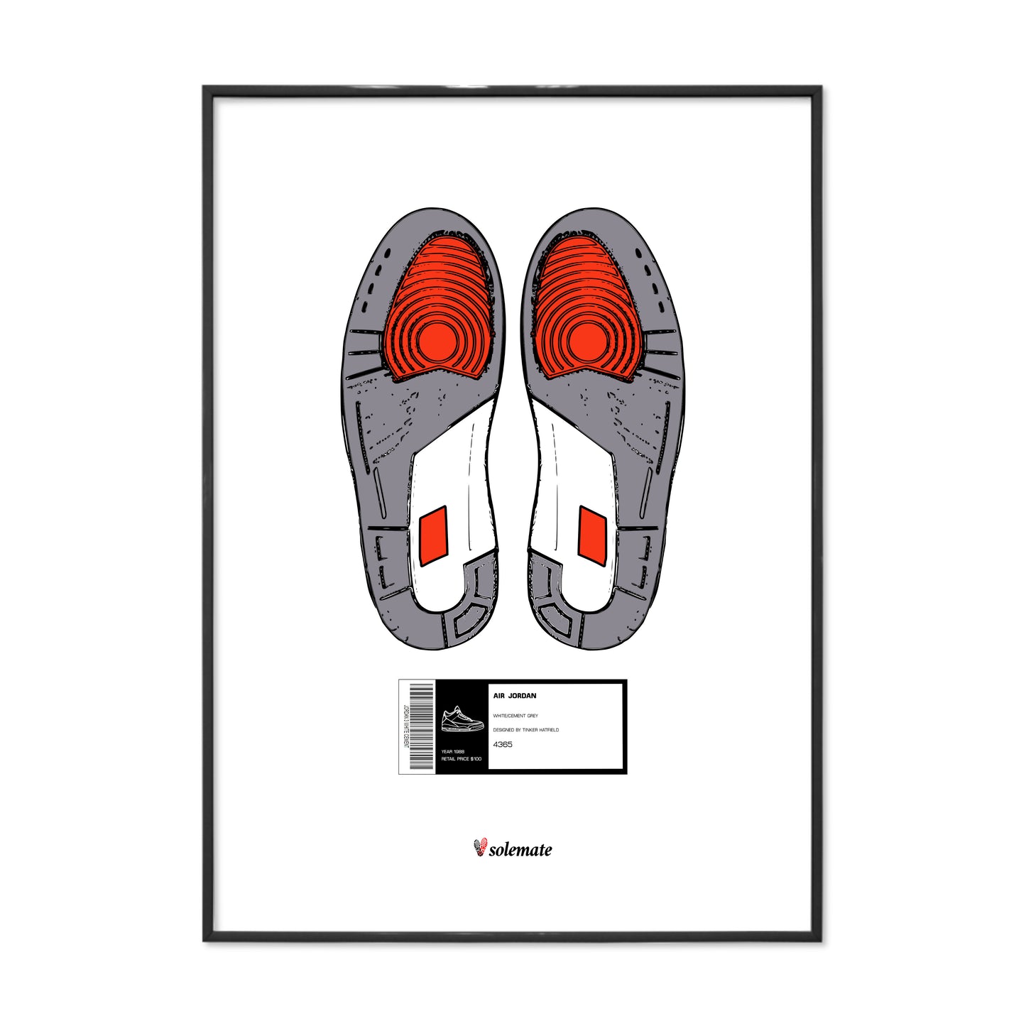 AJ3 Footprints Print